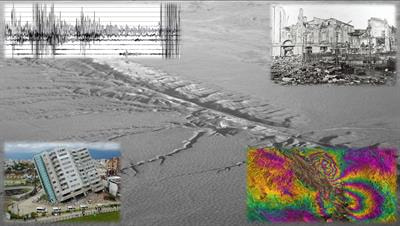Cover image for research topic "Major to Great Earthquakes: Multidisciplinary Geophysical Analyses for Source Characterization"