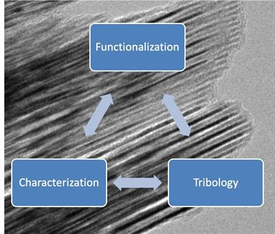 Cover image for research topic "2D-Layered Nanomaterials:  Chemical Functionalization, Advanced Characterization, and Tribological Properties"