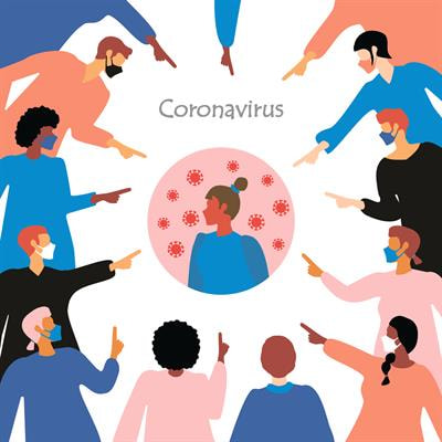 Cover image for research topic "COVID-19: Risk Communication and Blame"