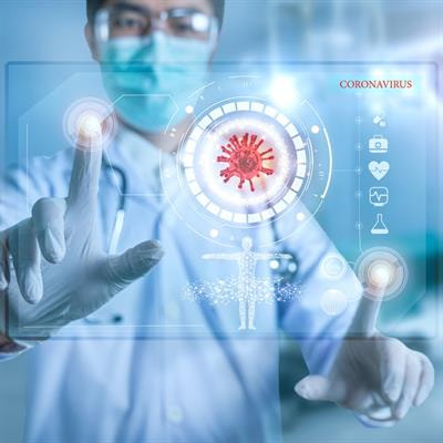 Cover image for research topic "AI-enabled Data Science for COVID-19"