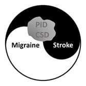 Cover image for research topic "Common and Distinct Mechanisms of Migraine and Stroke"