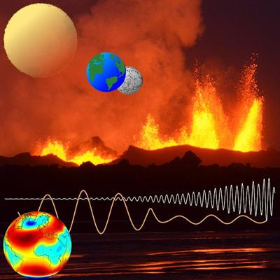 Cover image for research topic "External Forcing on Volcanoes and Volcanic Processes: Observations, Analysis and Implications"
