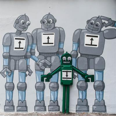 Cover image for research topic "Should Robots Have Standing? The Moral and Legal Status of Social Robots"
