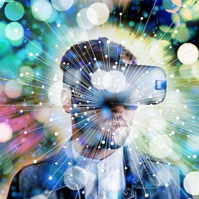 Cover image for research topic "Virtual Reality and Empathy"