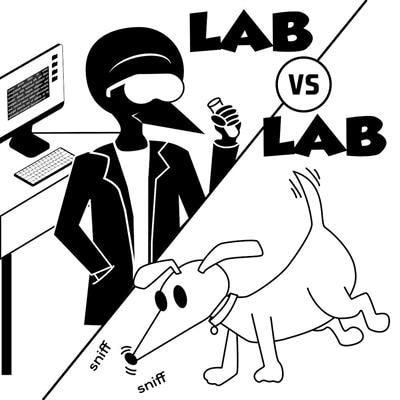 Cover image for research topic "Lab vs. Lab: Closing the gap between analytical technologies and detection canines"