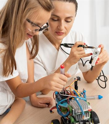 Cover image for research topic "Women in Science: Robotics and AI"
