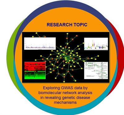 Cover image for research topic "Exploring GWAS data by biomolecular network analysis in revealing genetic disease mechanisms"