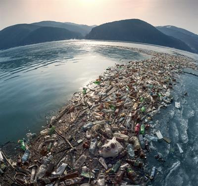 Cover image for research topic "Challenges in Characterizing Nano- to Macro-Plastics and Adhered Substances in the Aquatic Environment"