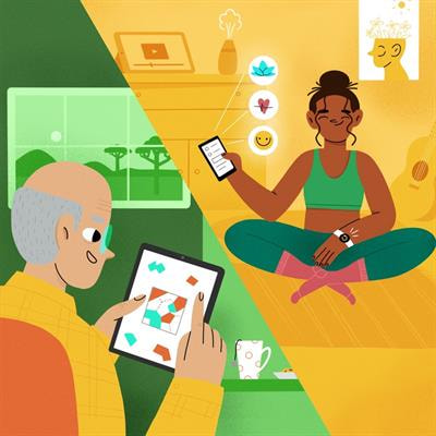Cover image for research topic "Technology & brain health"