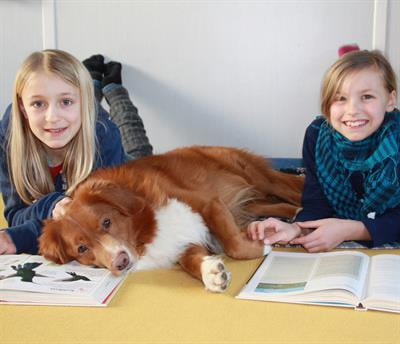 Cover image for research topic "Children and Companion Animals: Psychosocial, Medical, and Neurobiological Implications"