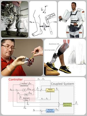 Cover image for research topic "On the Forefront of Control for Wearable Robots"