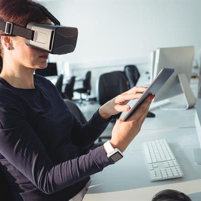 Cover image for research topic "Virtual Agents in Virtual Reality: Design and Implications for VR Users"