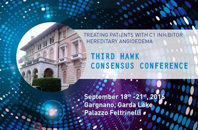Cover image for research topic "Treating Patients with C1 Inhibitor Hereditary Angioedema: Presentations at the 3rd HAWK Consensus Conference (September 18-21, 2016, Gargnano, Italy)"