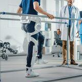 Cover image for research topic "Exoskeleton Gait Training"