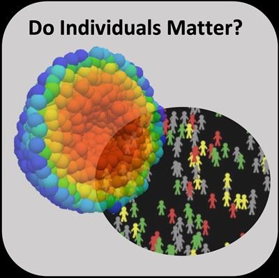 Cover image for research topic "Do individuals matter? - Individual-based versus population-based models applied to biology and health"