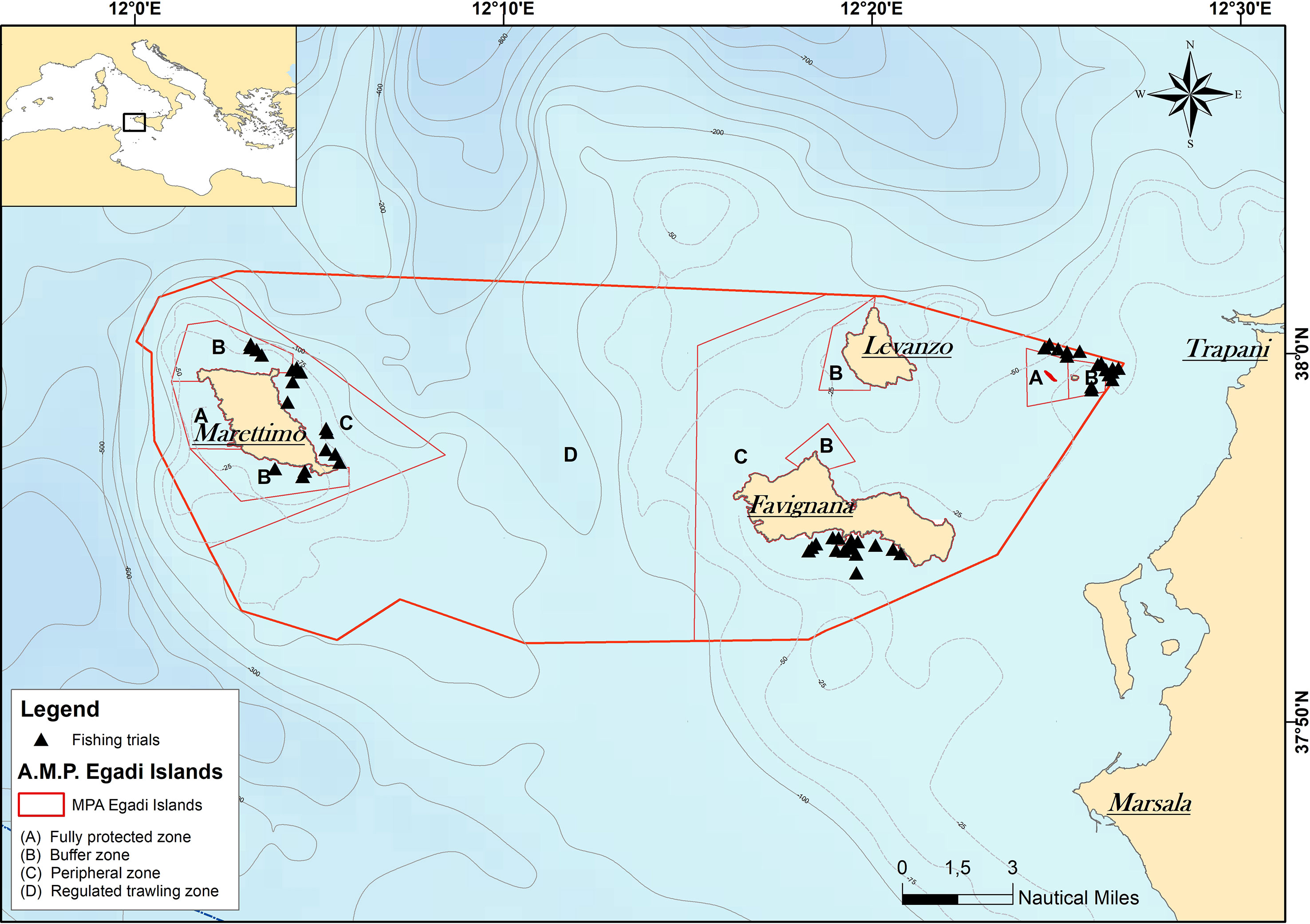 Frontiers  Guarding net effects on landings and discards in Mediterranean  trammel net fishery: Case analysis of Egadi Islands Marine Protected Area  (Central Mediterranean Sea, Italy)
