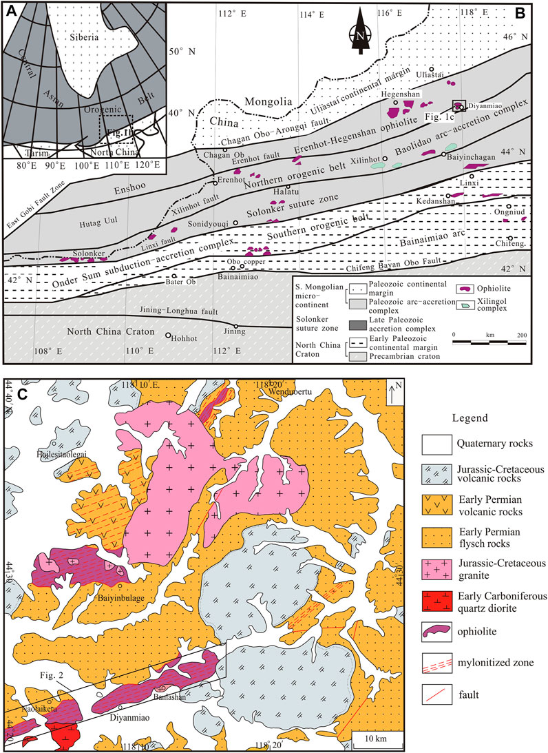 Ophiolites in the Xing'an-Inner Mongolia accretionary belt of the