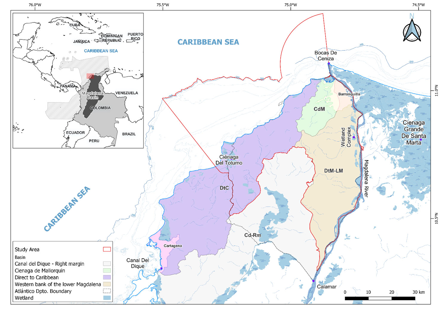Frontiers  A socio-ecological assessment of land-based contamination and  pollution: The Magdalena delta, Colombia