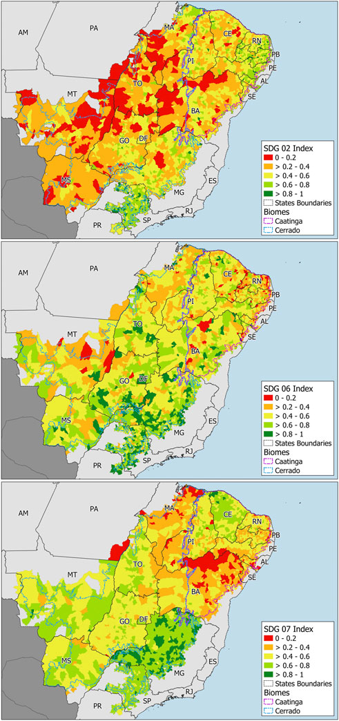 Frontiers  Sustainability assessment of Cerrado and Caatinga