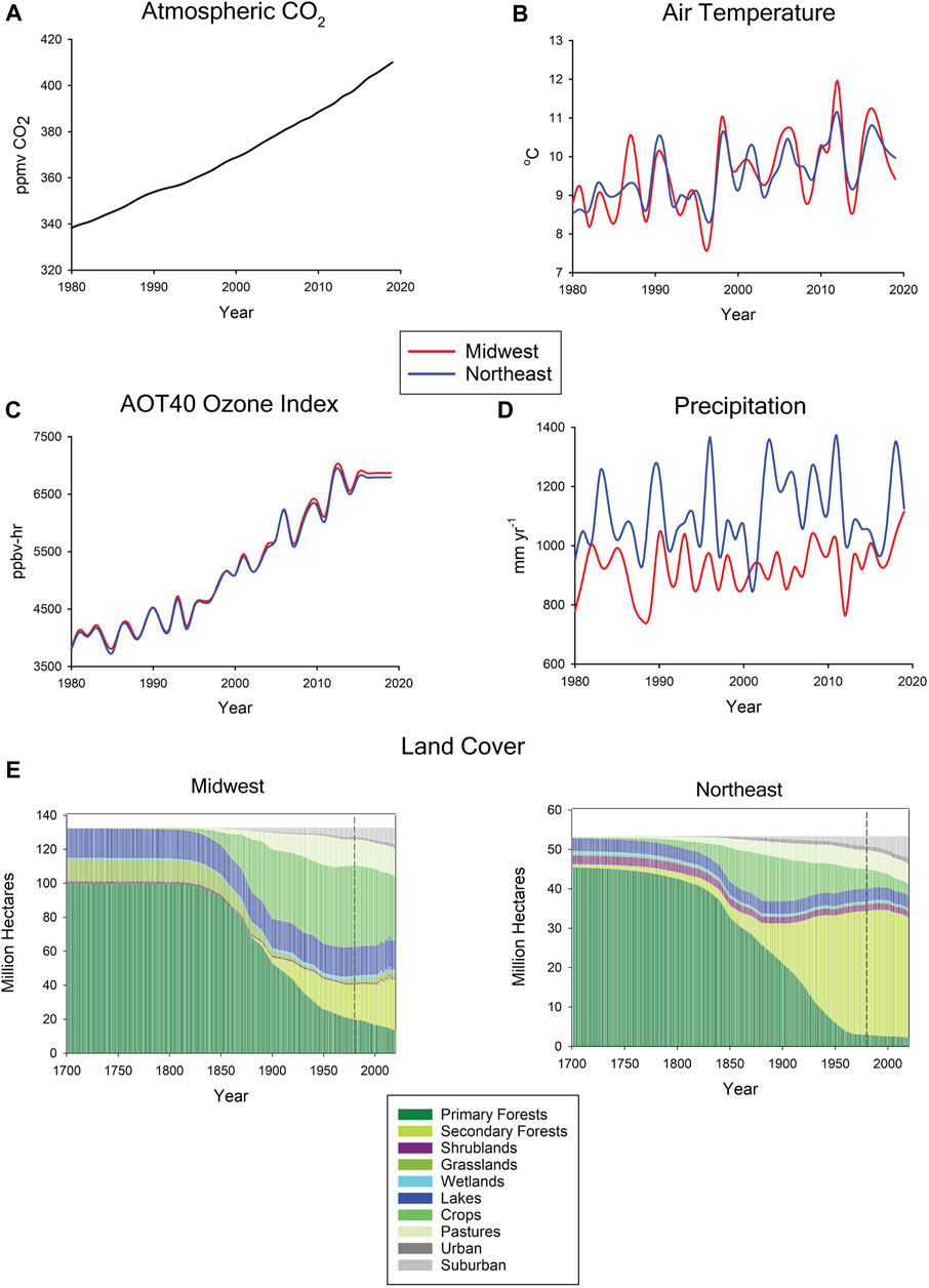 The effects of climate and forest cover variability on the