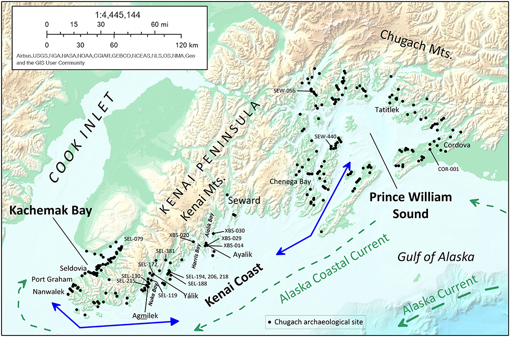 Map showing approximate locations of major archaoelogical traditions in