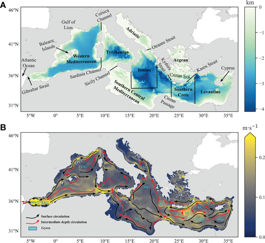 Map of the Mediterranean Sea. Source: Authors.