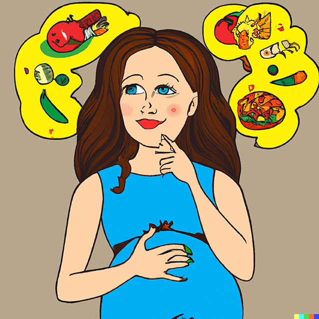 Figure 1 - During pregnancy, women often have increased feelings of hunger.