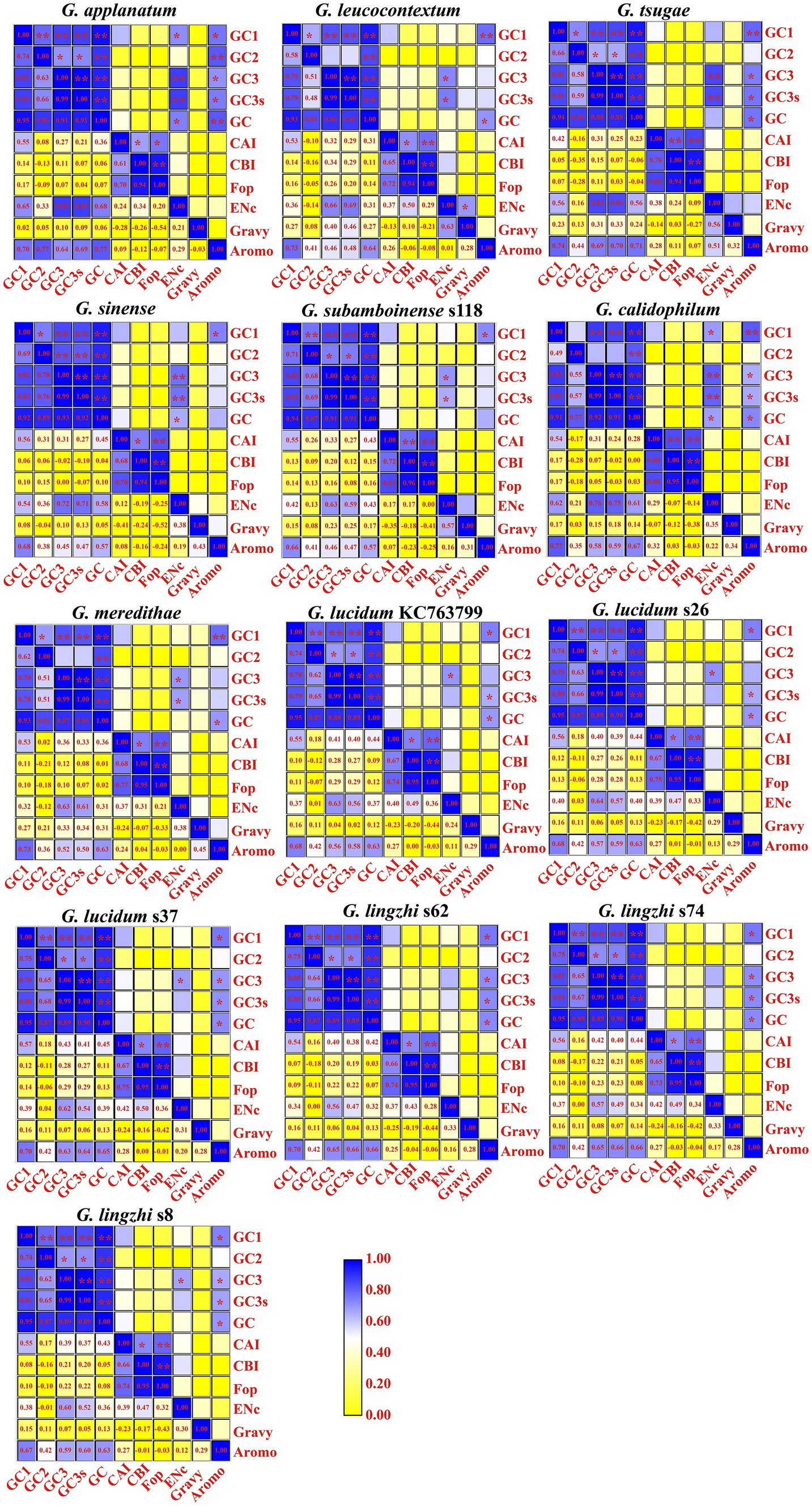 Mitogenome-wise codon usage pattern from comparative analysis of