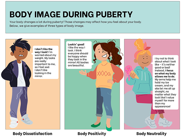 Figure 1 - Types of body image that adolescents may experience during puberty.