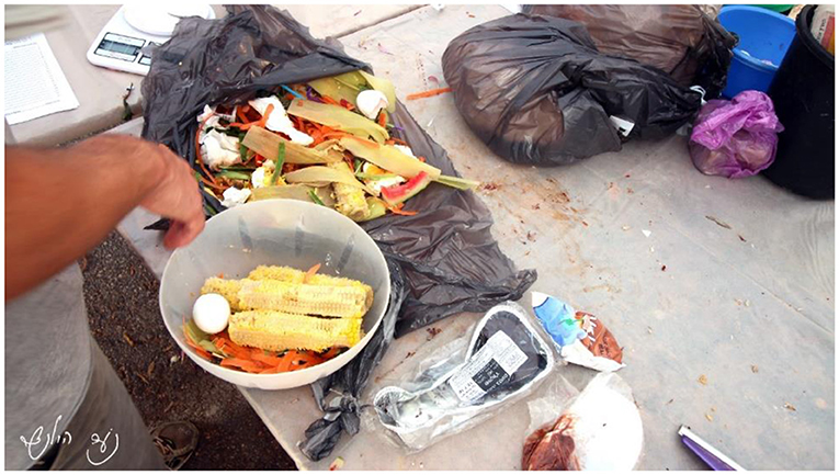 Figure 1 - Unavoidable waste consists of the unusable parts of food that must be thrown away, like corn cobs, eggshells, and apple cores (Photo credit: Noa Hollander).