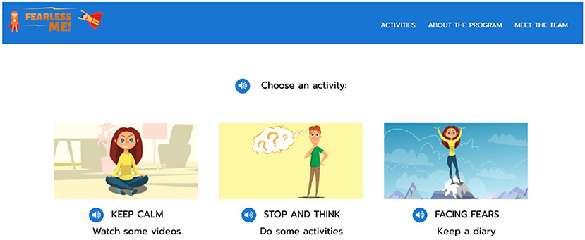 Figure 3 - Fearless Me! is a CBT program available online for free.