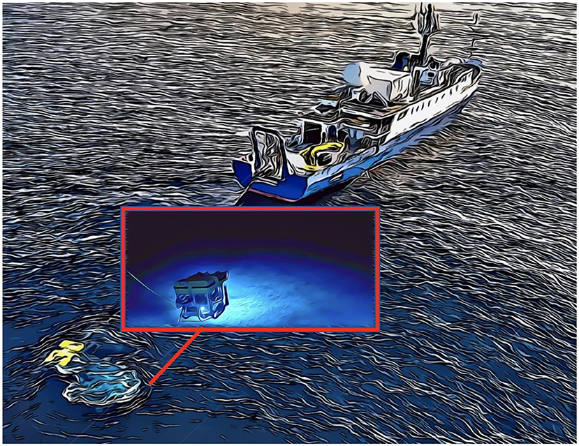 Figure 1 - The Hercules ROV exploring the deep-sea environment during the 2024 Nautilus expedition.