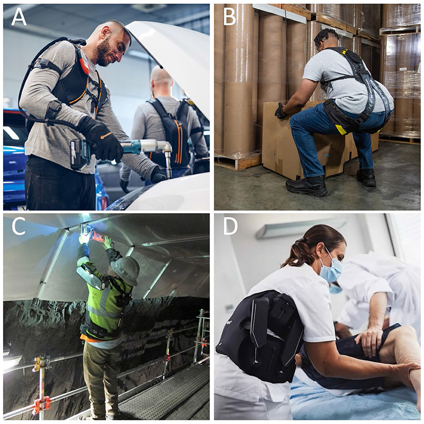 Figure 1 - Examples of exos used at work.