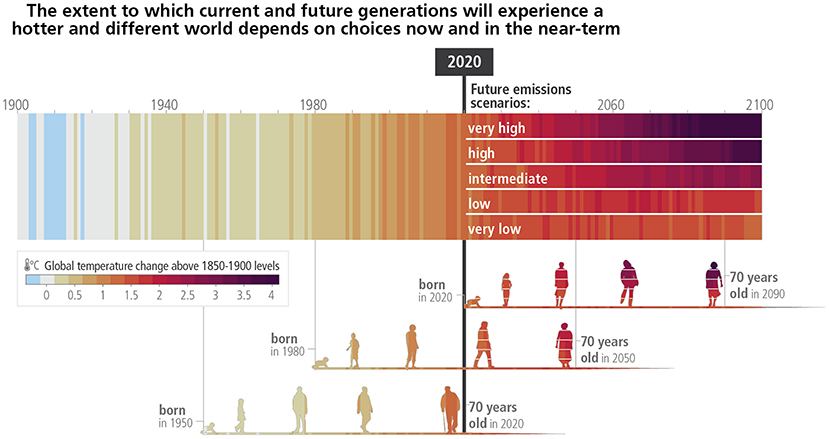 Figure 3 - How the future climate will look like will depend on decisions now and in the near future.