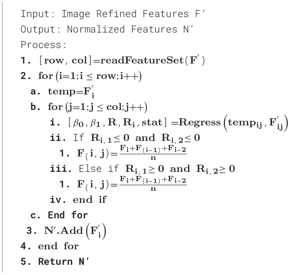 Outlier removal with normalization.