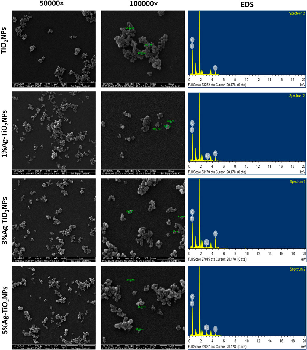 Frontiers | Catechin-capped silver-doped titanium dioxide
