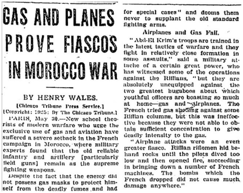 Newspaper article titled