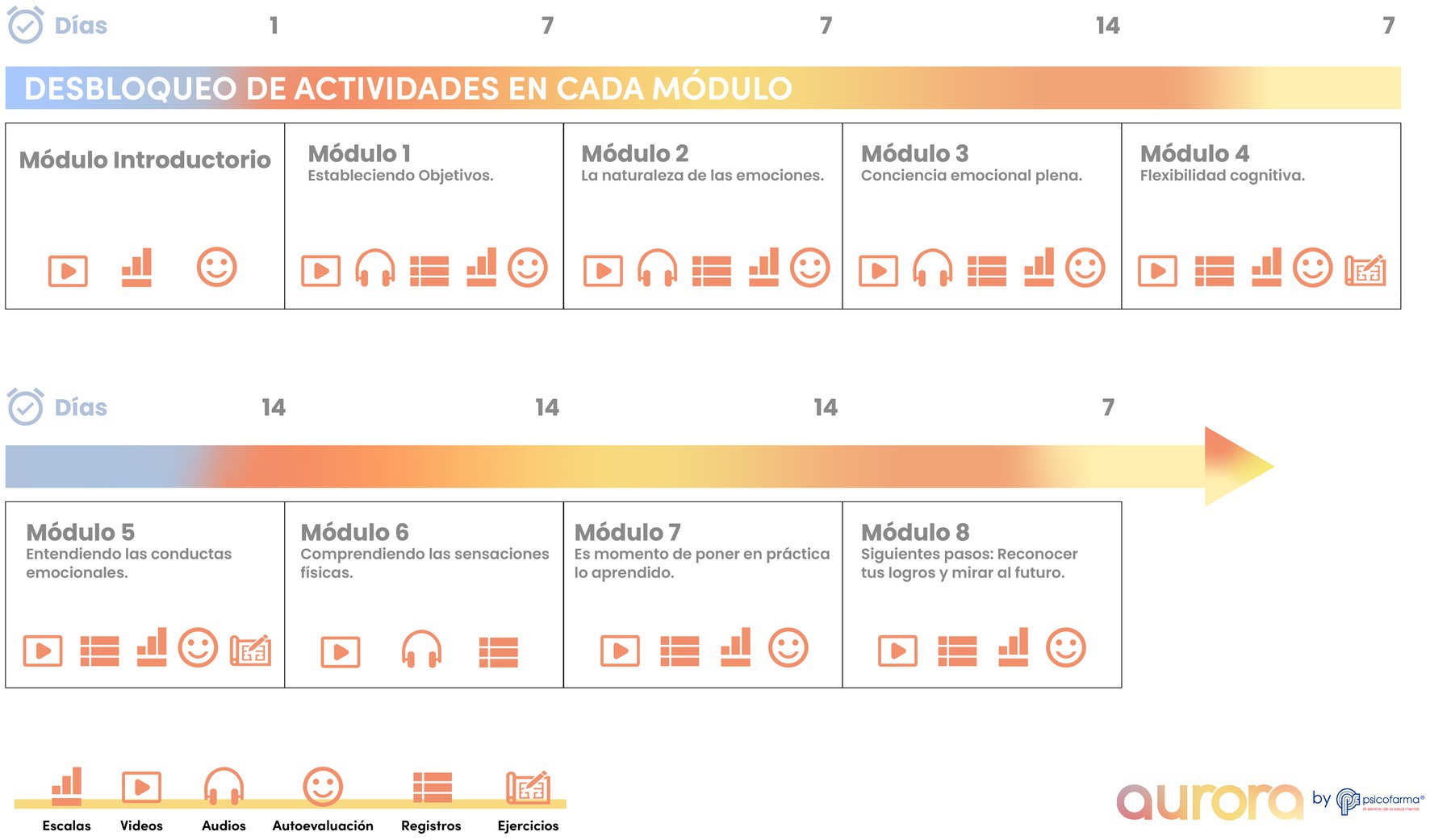 Nine-module roadmap illustration titled