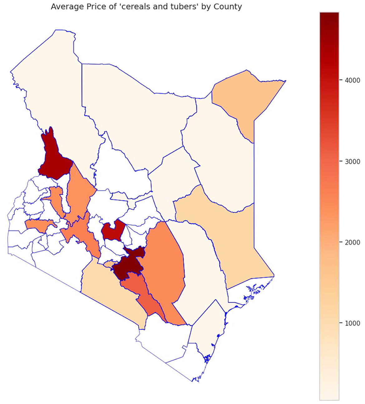A web interface for a food price prediction platform. It includes sections for user registration, making a prediction, the prediction result, and a contact form. The registration form requires a username, email, password, and confirmation. The prediction section allows users to input details like commodity and region. Upon completion, the prediction result shows a price of 290.3443291917476, with notifications sent via email and SMS. Contact information with email, phone, and location is provided, alongside a message form. The footer indicates the platform is © 2025, named “Food Price Predictor.”
