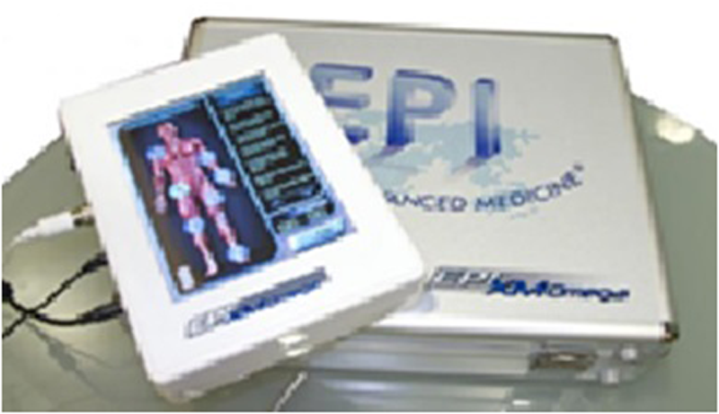 EPI model: XM Omega. It is a physiotherapeutic device that serves as an invasive technique using an electric current applied through a needle to stimulate a controlled inflammatory response and regenerate injured tissue.