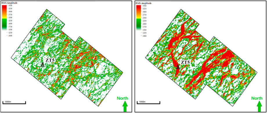 Two geospatial maps side by side, both marked with