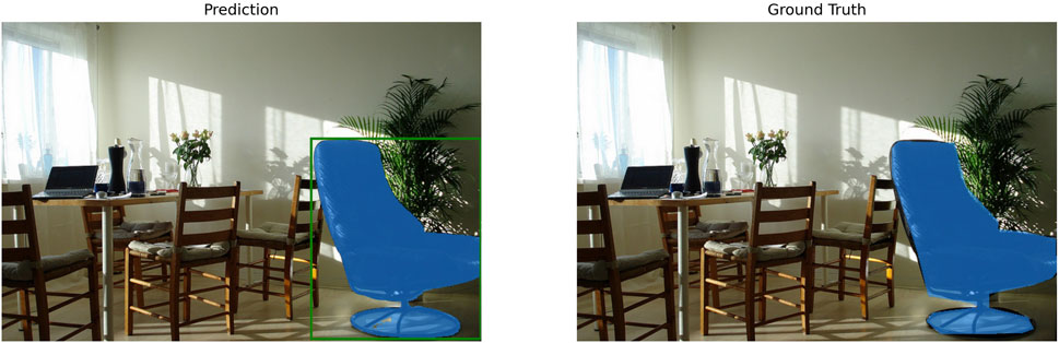 Two images of a dining area side by side. The left image, labeled