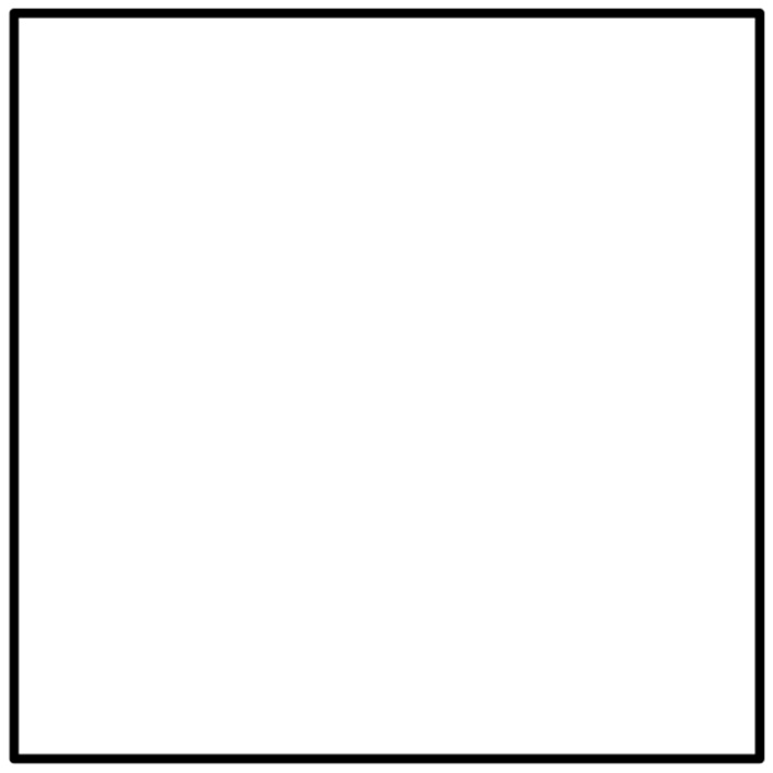A simple black square outline on a white background. The image is minimalistic, with no additional details or features inside the square.