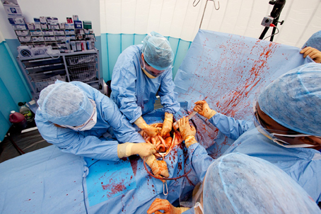 Figure 3. Full team simulation of surgical operation. 
