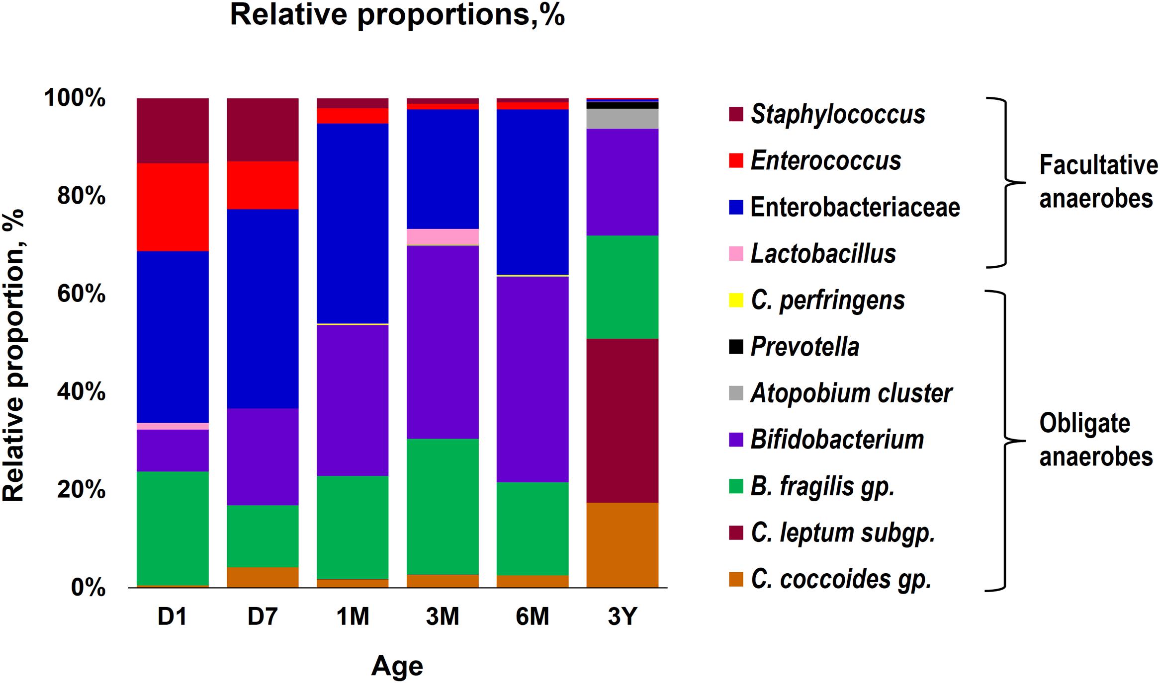 Frontiers Ontogenesis Of The Gut Microbiota Composition In Healthy