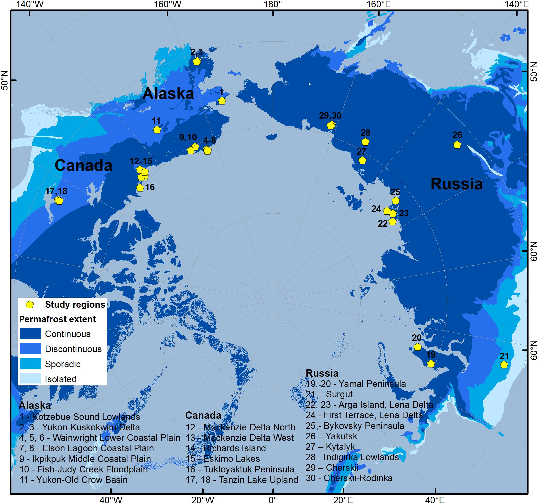 Frontiers Size Distributions Of Arctic Waterbodies Reveal Consistent Relations In Their Statistical Moments In Space And Time Earth Science