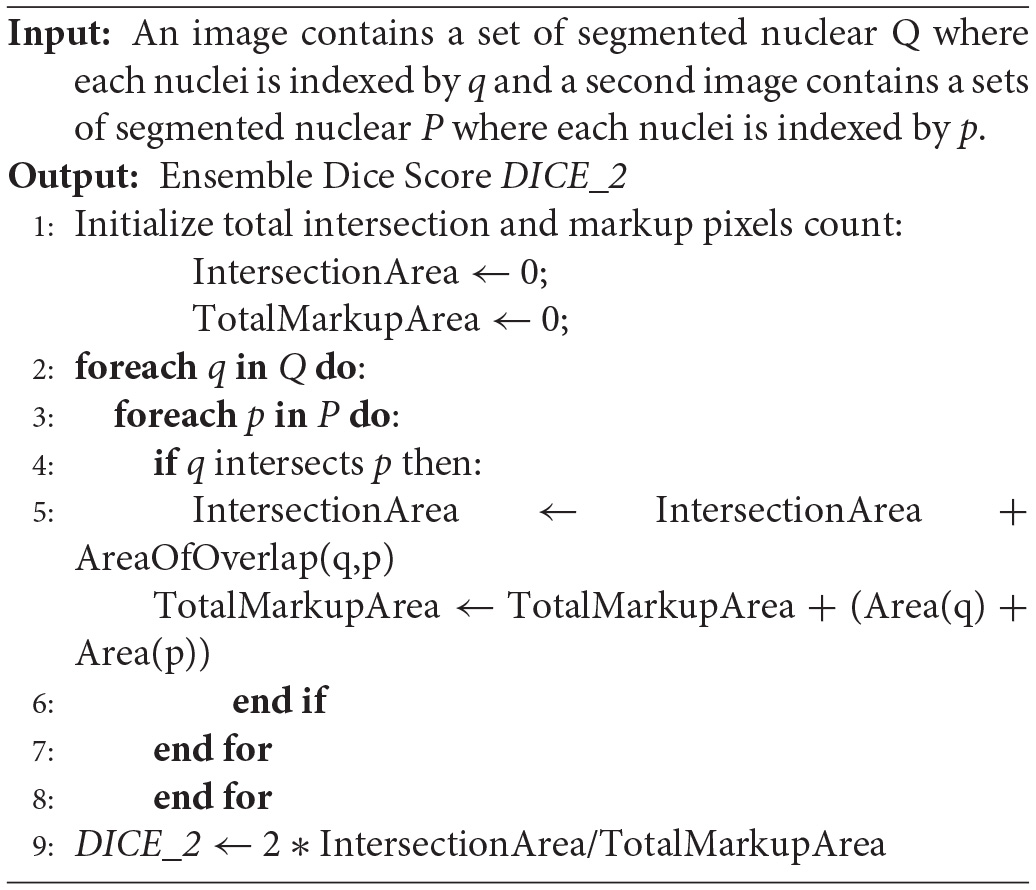 Computing Ensemble Dice Coefficient (DICE_2)