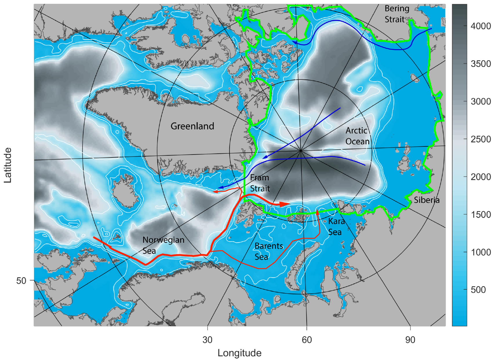 Холодное течение северо ледовитого океана. Нордкапское течение в Баренцевом море. Течения Северного Ледовитого океана на карте. Морские течения Берингова моря. Проекция для Северного Ледовитого океана.
