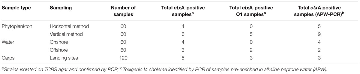 Frontiers | Surveillance and Genomics of Vibrio cholerae From Fish, Phytoplankton and Water in Lake Victoria, Tanzania | Microbiology