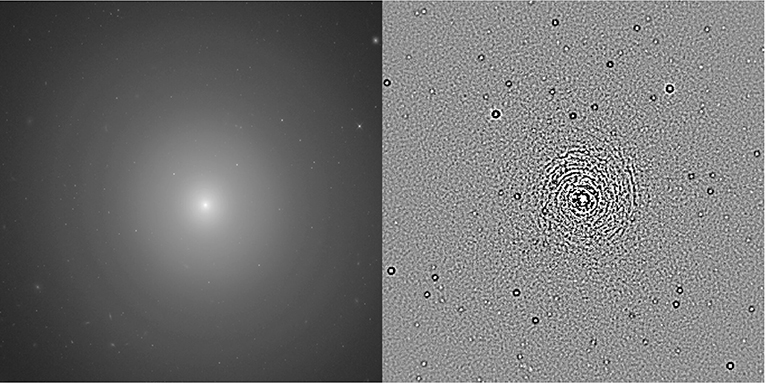 Figura 2 - Galaxy NGC 0524 é mostrado à esquerda.